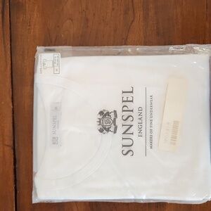 NWT Sunspel men's white round-neck short sleeve t-shirt, size M
